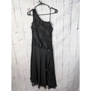 Rabbit Rabbit Rabbit Vintage Y2K Flowy Evening Dress Gown Prom Black Blue Size 1
